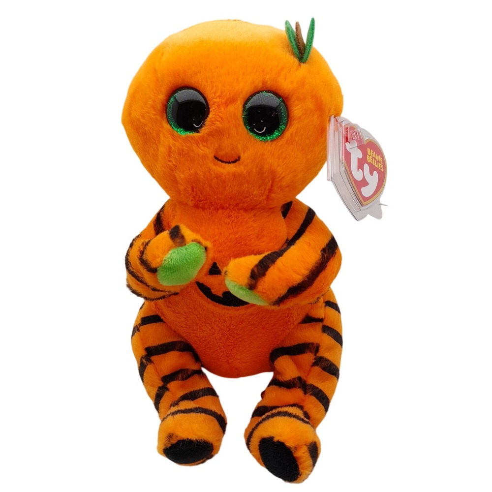 TY Beanie Bellies Trickster the Pumpkin 6 inch Plush Halloween 41507 MWMT